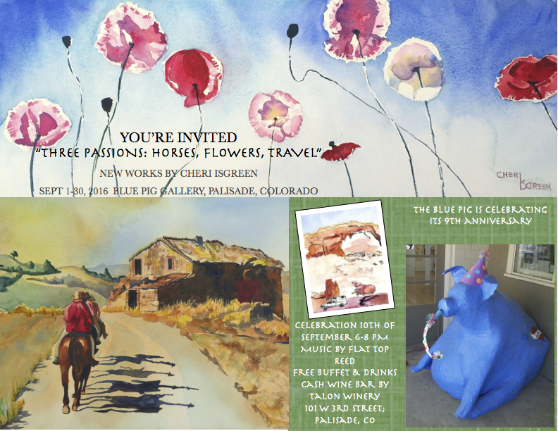 Invitation “Three Passions” & Blue Pig 9th Anniversary